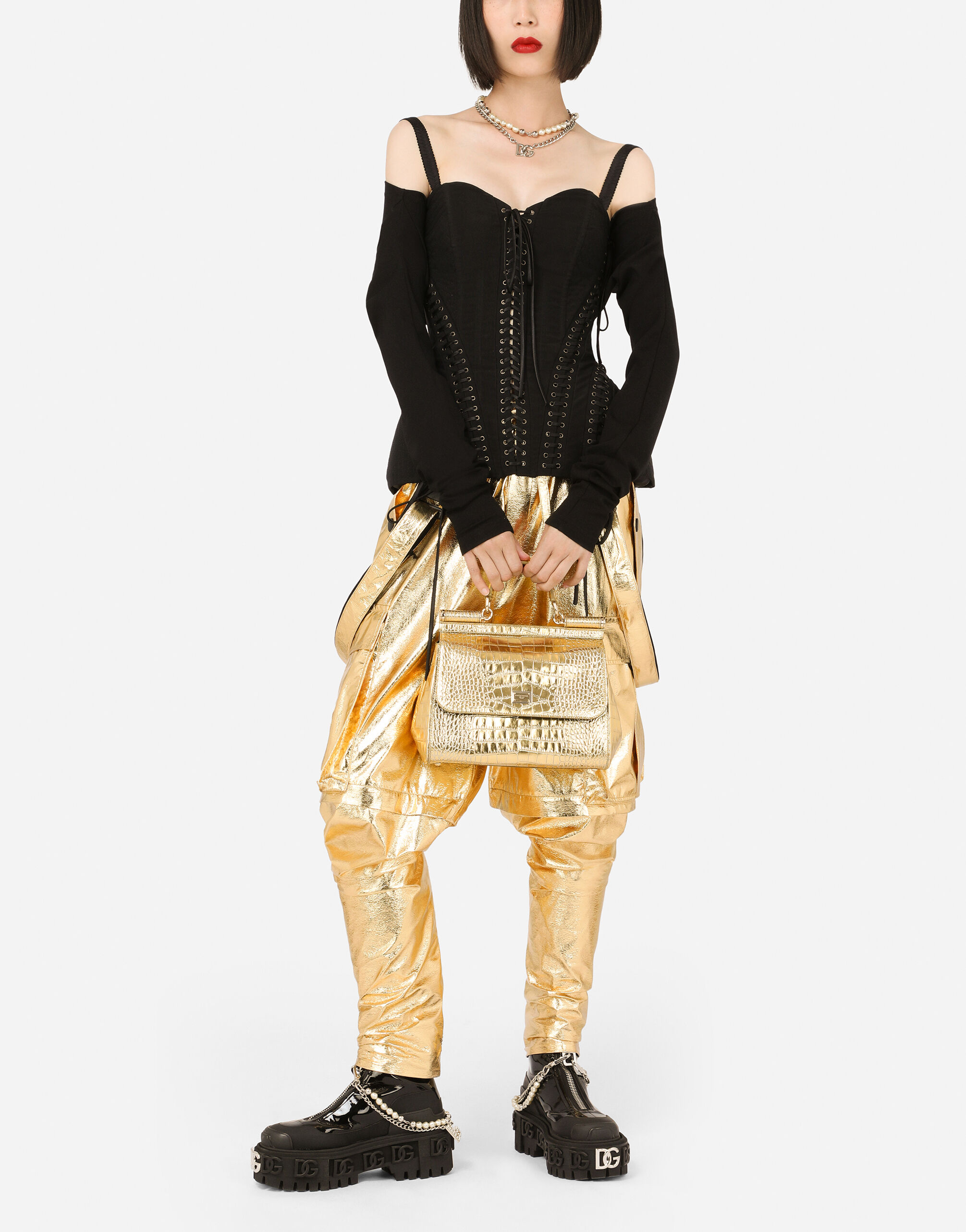 BORSASPALLA-TRACOLLA in Gold for Women | Dolce&Gabbana® US