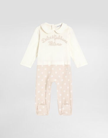 Dolce & Gabbana 3-piece gift set in polka dotJerseywith Dolce&Gabbana print Multicolor L1JO7ZG7PJF