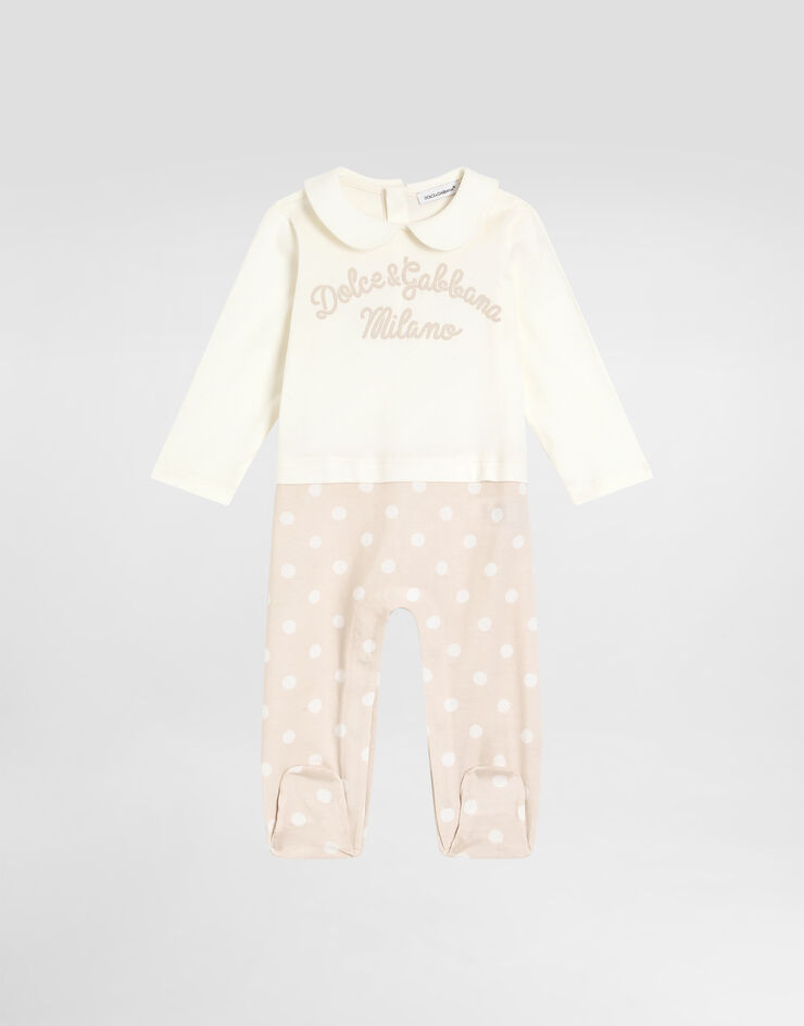 Dolce & Gabbana 3-piece gift set in polka dotJerseywith Dolce&Gabbana print Multicolor L1JO7ZG7PJF