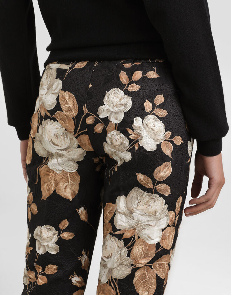 Dolce & Gabbana Vintage rose-print brocade trousers Print FTAM2TFSTBR