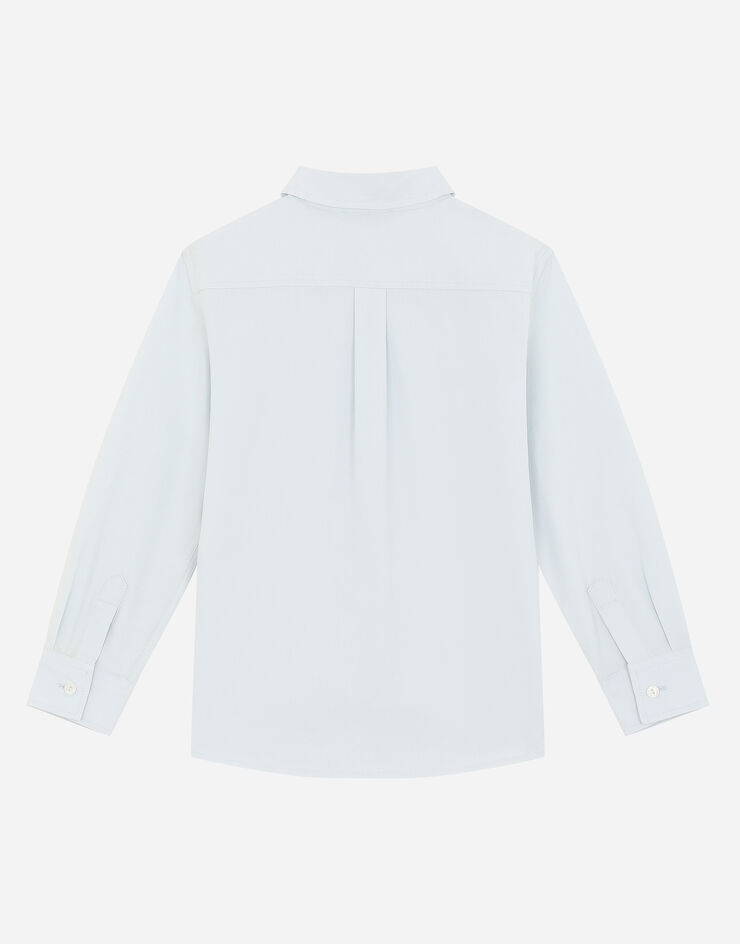 Dolce & Gabbana Camisa en popelina de algodón Gris L43S96G7M4B