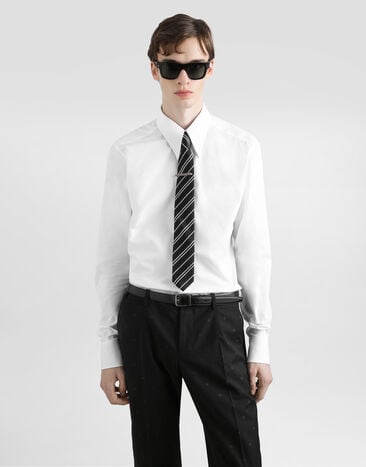 Dolce & Gabbana قميص بوبلين ذهبي White G5NP5TGJ721