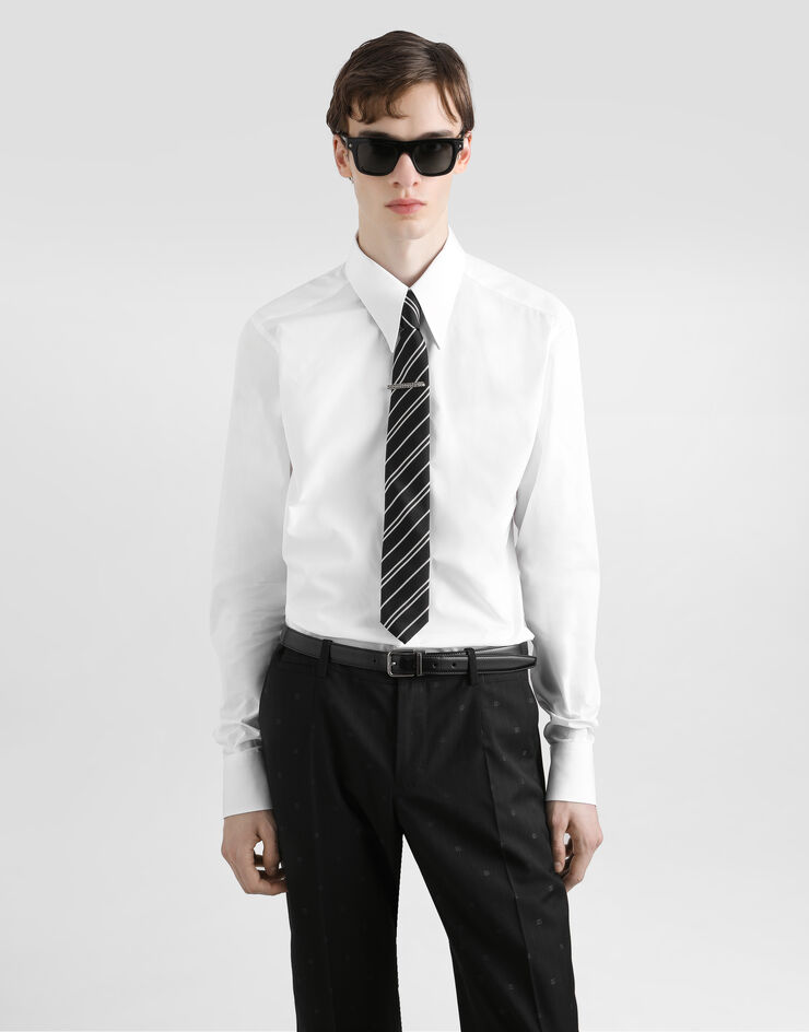 Dolce & Gabbana Gold poplin shirt White G5NP5TGJ721