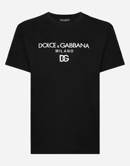 Dolce & Gabbana Cotton T-shirt with DG embroidery White GVC4HTFUFMJ