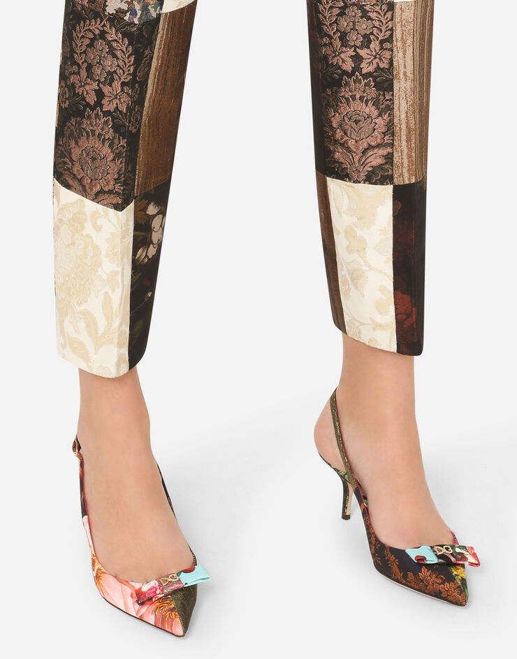 Dolce & Gabbana Patchwork jacquard pants AZUL FTAM2TGDY92