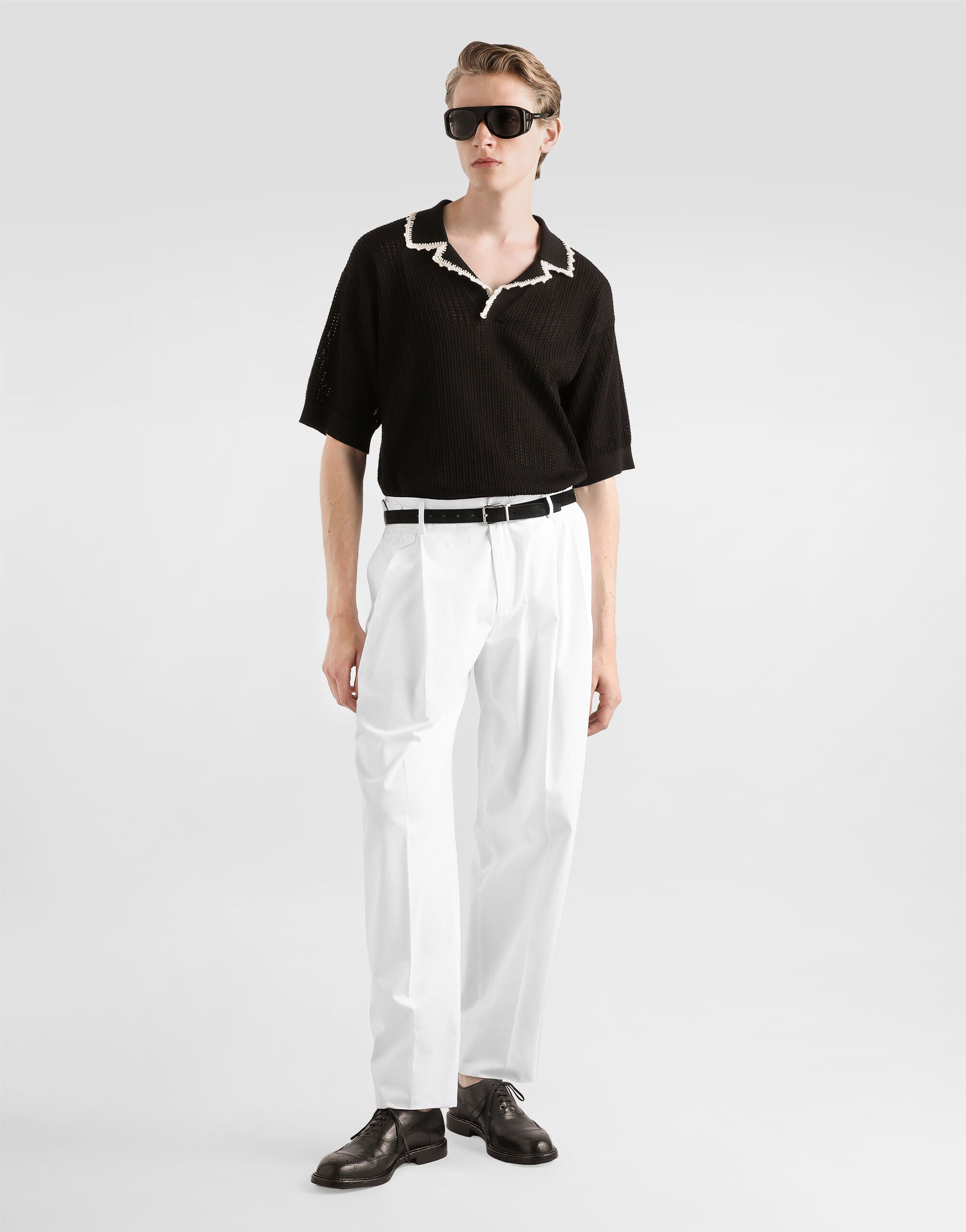 Blackのメンズ コットン ポロシャツ | Dolce&Gabbana®