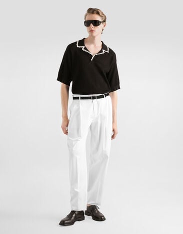 Dolce & Gabbana Cotton polo shirt Black GXZ63ZJBCFM