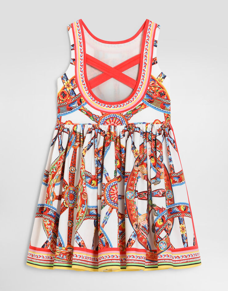 Dolce & Gabbana Carretto-print poplin dress Multicolor L54DU1FI5O4