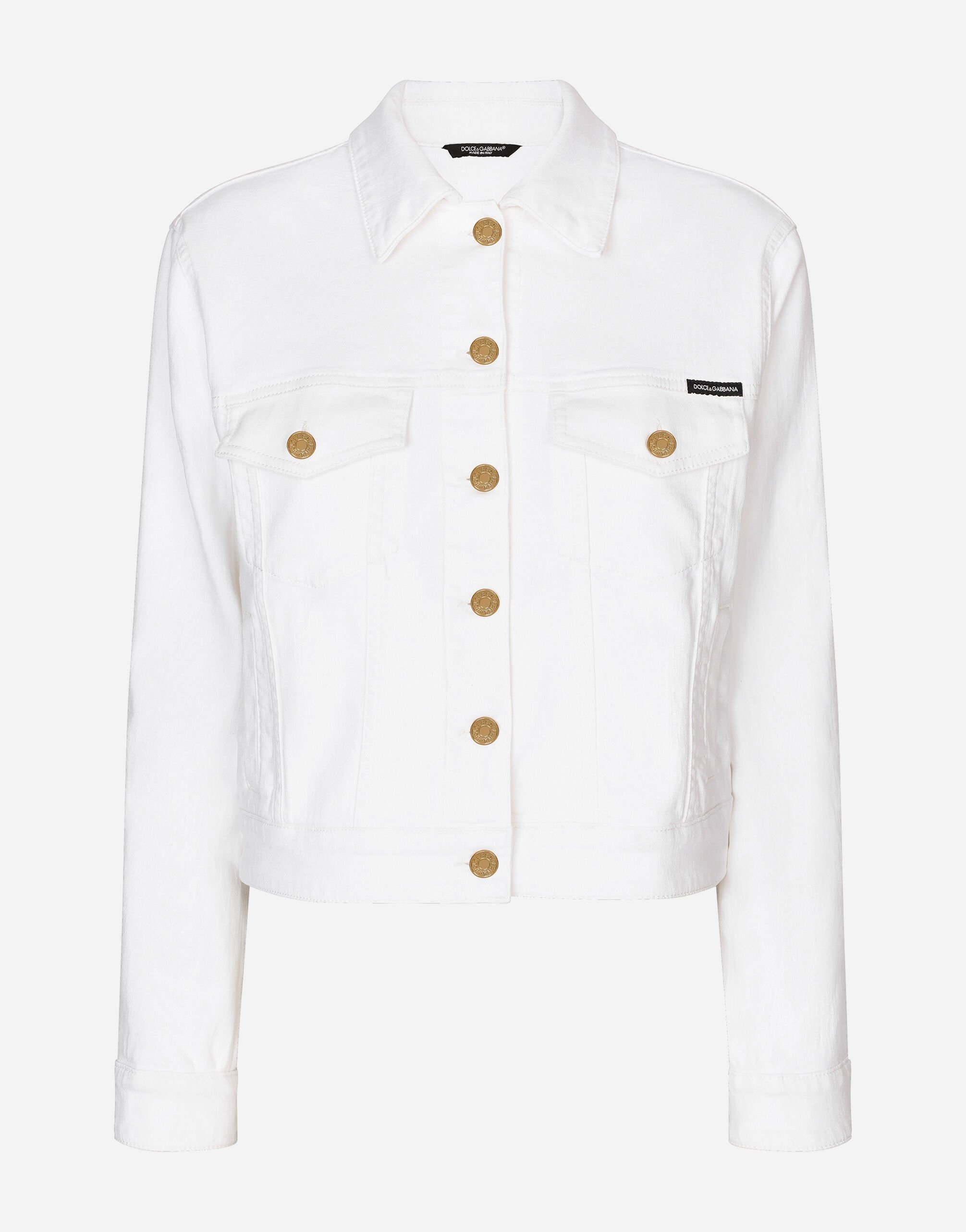 Dolce & Gabbana White denim jacket Multicolor FTAH6DG8EZ0
