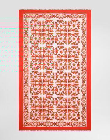 Dolce & Gabbana Majolica-print batiste sarong Multicolor O4A01JONO20