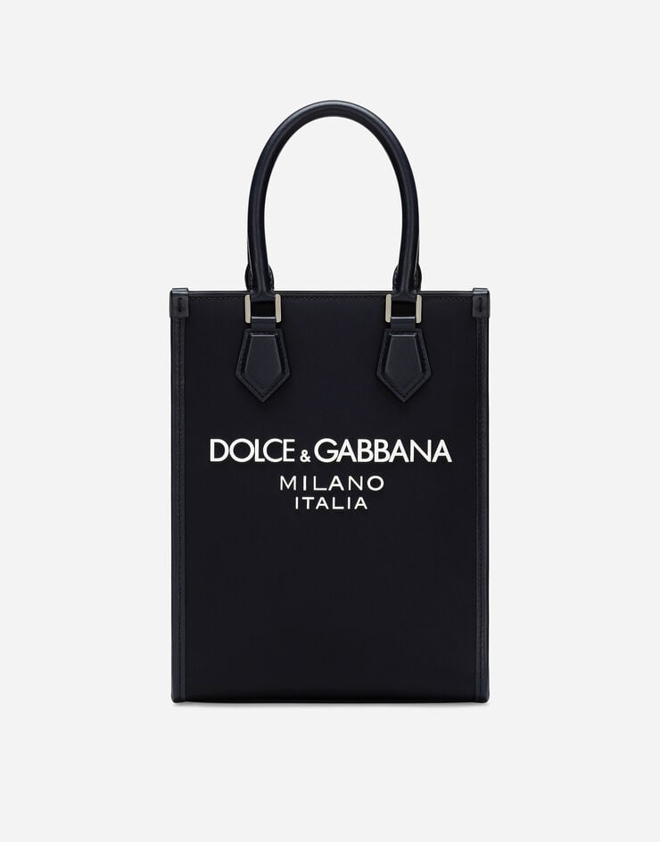 Dolce & Gabbana Kleine Tasche aus Nylon Blau BM2123AG182