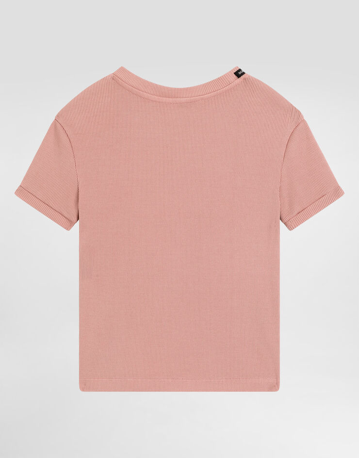 Dolce & Gabbana Cotton t-shirt with print Pink L5JTQSG7PXN