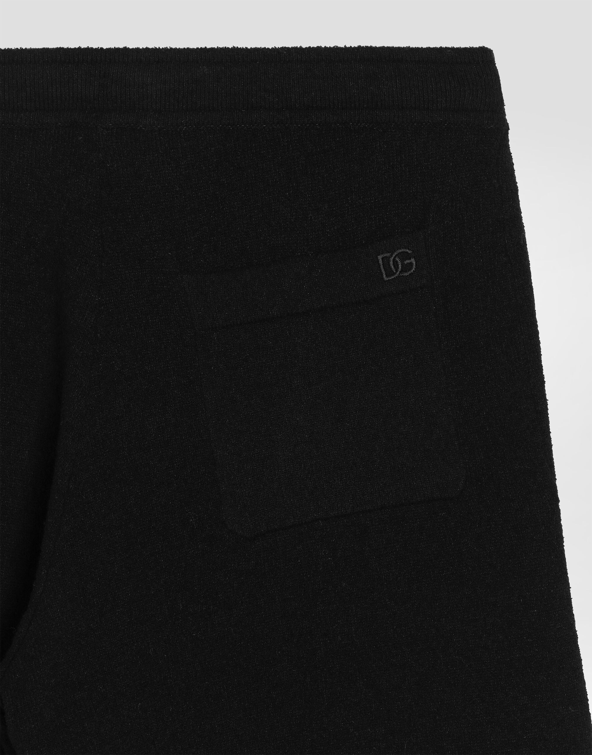 Blackのメンズ スムース ニット ショートパンツ | Dolce&Gabbana®