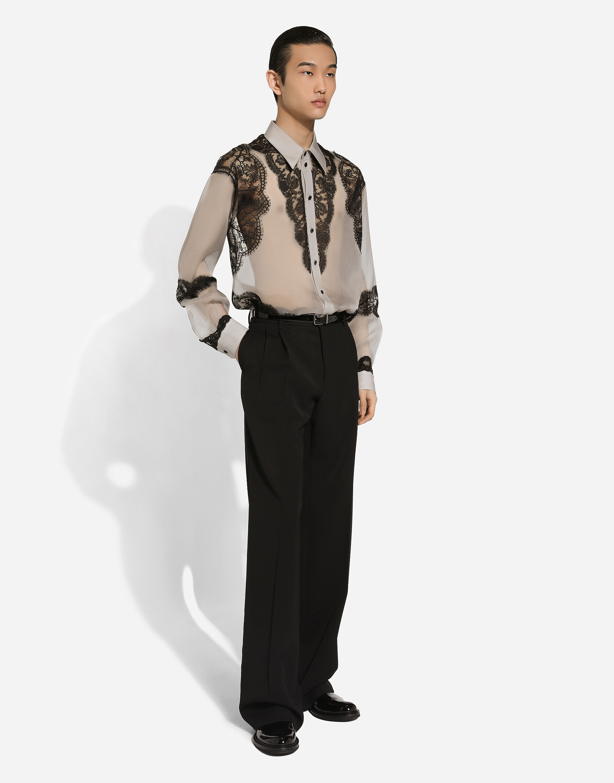 ★大人気商品★ shirt Silk with Men for Multicolor in embroidery トップス