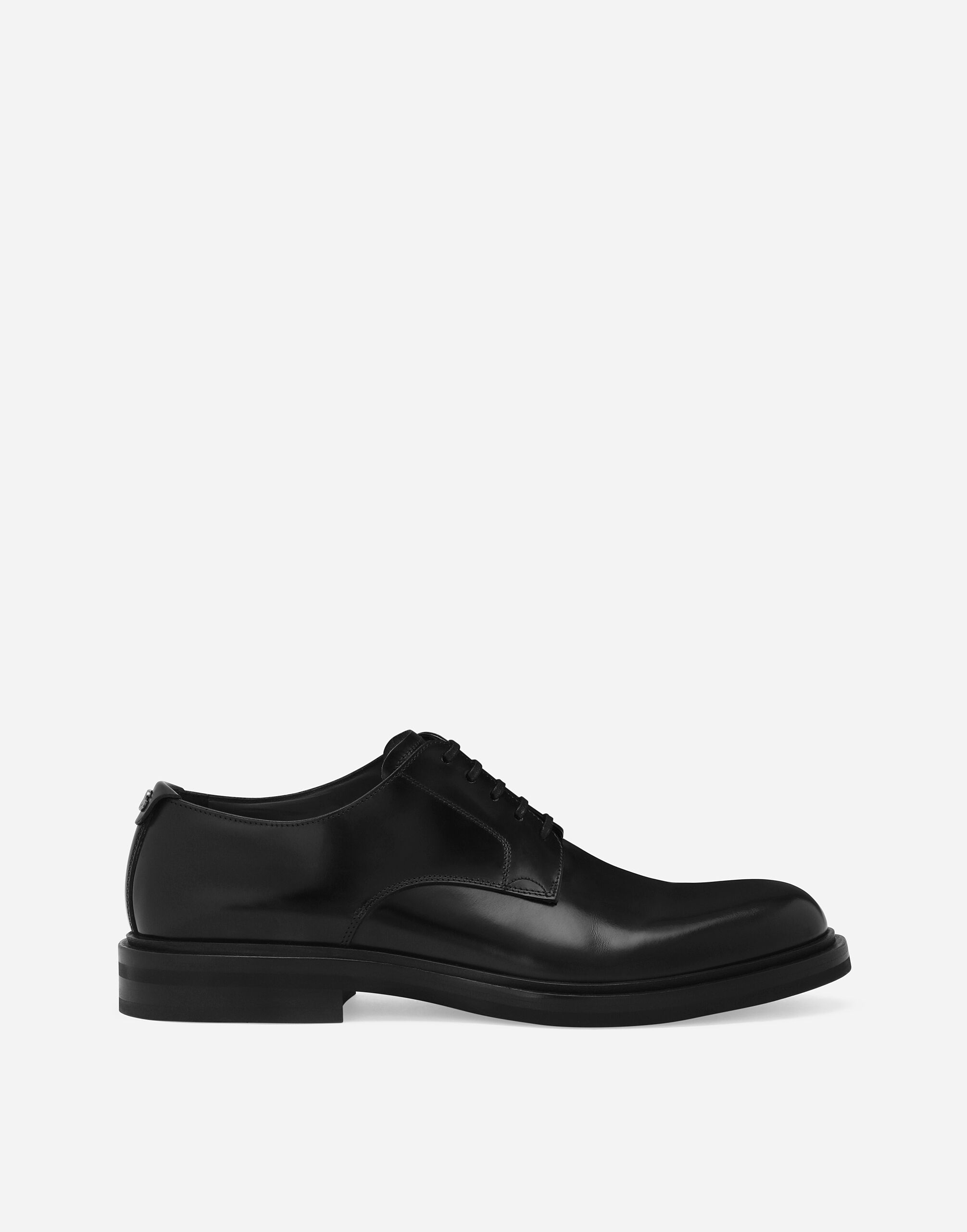 Brushed calfskin Derby shoes in Black for Men Dolce Gabbana