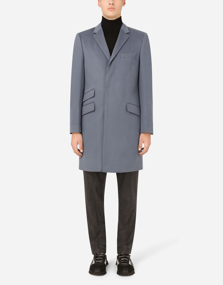 Dolce & Gabbana Double-breasted cashmere coat Blue G001VTFU2D1