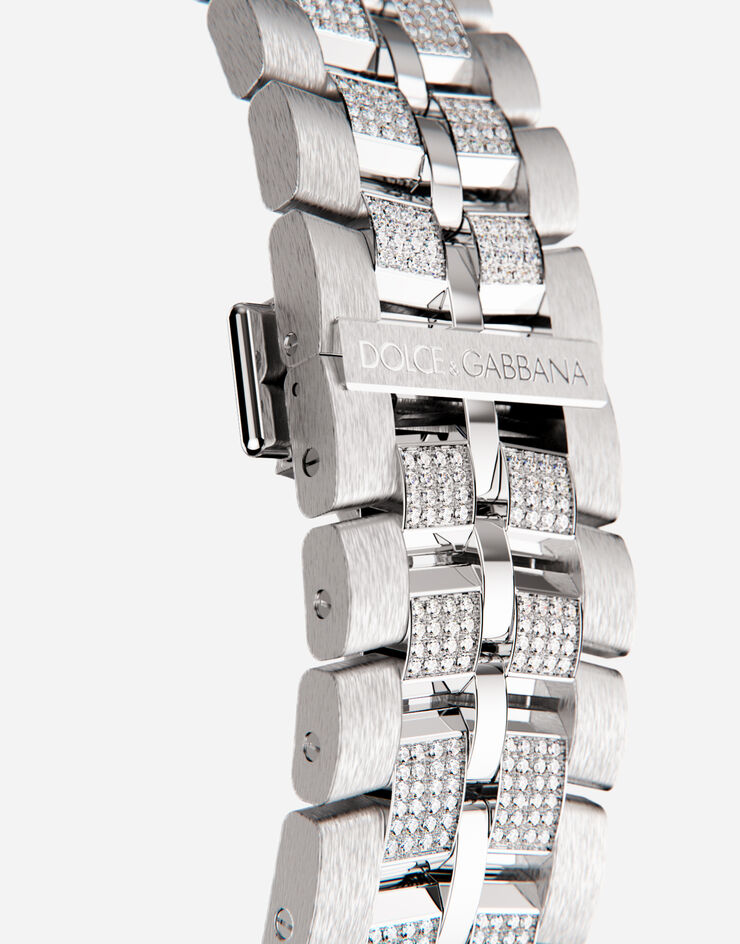 Dolce & Gabbana Gold watch with diamond pavé White Gold WWJS1GXP002