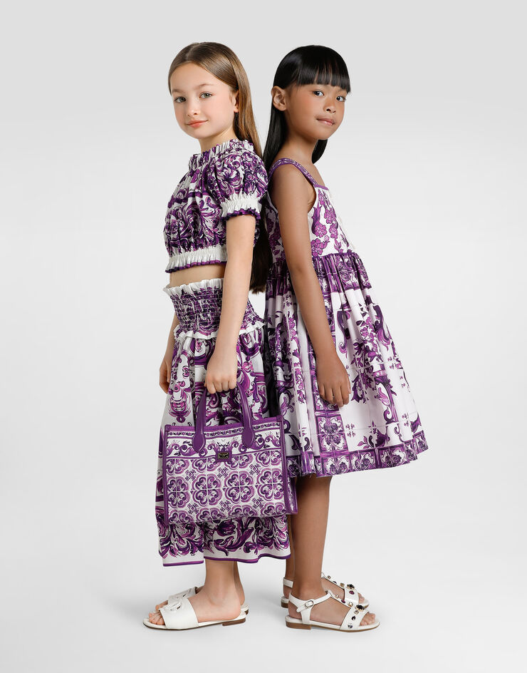 Dolce & Gabbana 马约利卡印花府绸无袖连衣裙 Multicolor L54DH7HH5EN