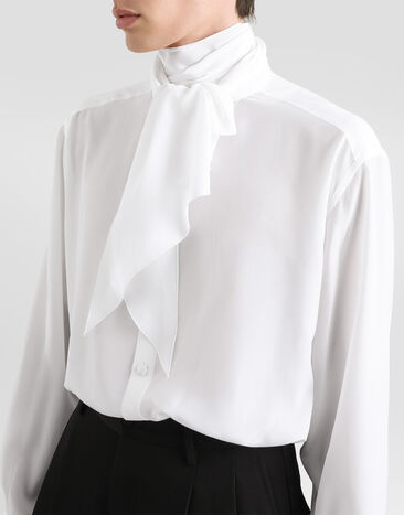 Dolce & Gabbana Crêpe de chine silk shirt White G5ME9TFU1UQ