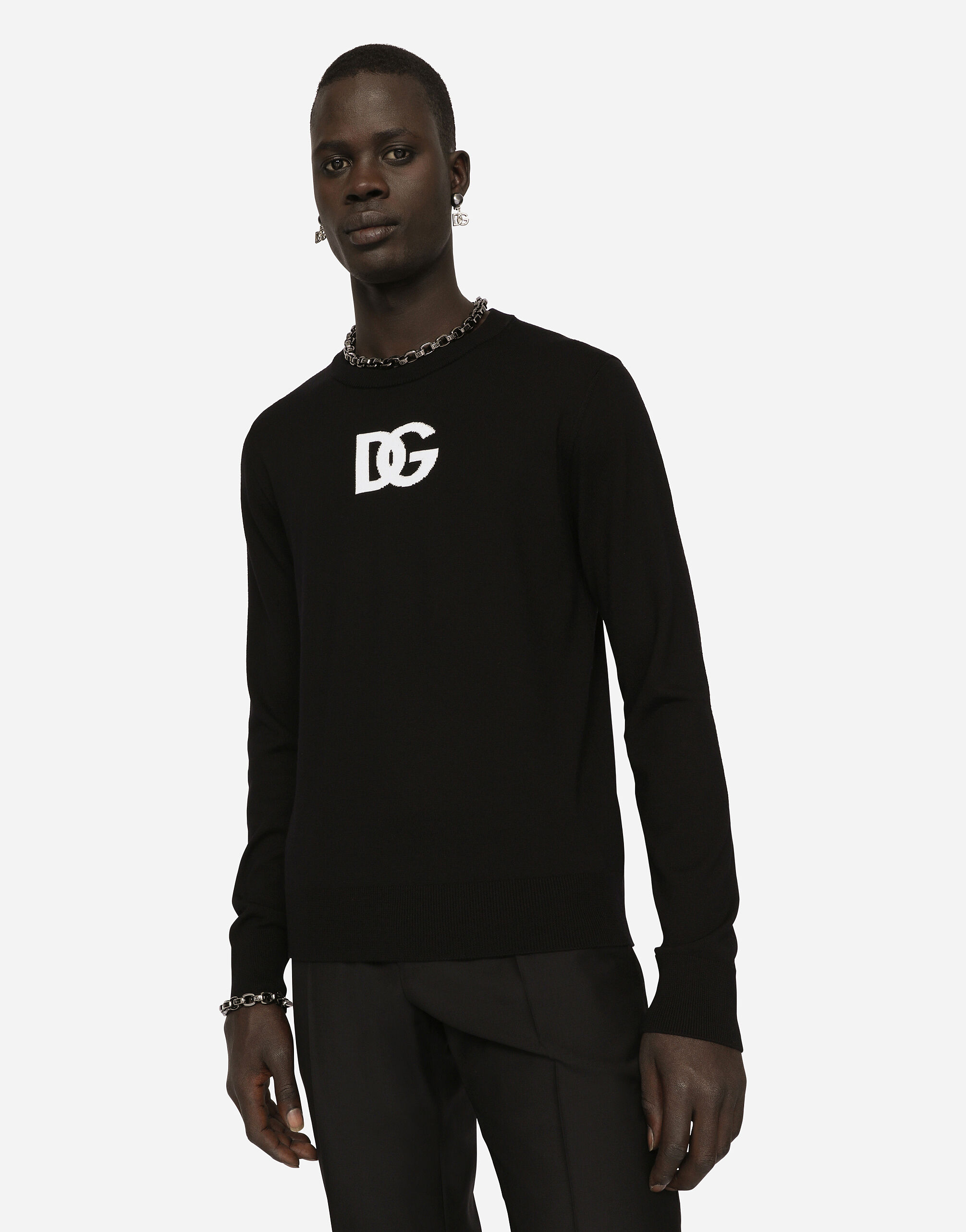 Pull Girocollo in Multicolor for Men | Dolce&Gabbana® US