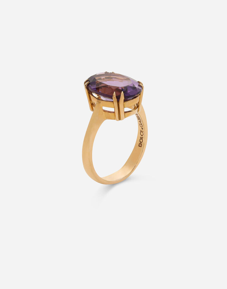 Dolce & Gabbana Ring Anna aus 18-karätigem Gelbgold mit Amethyst GOLD WRFA4GWAM00