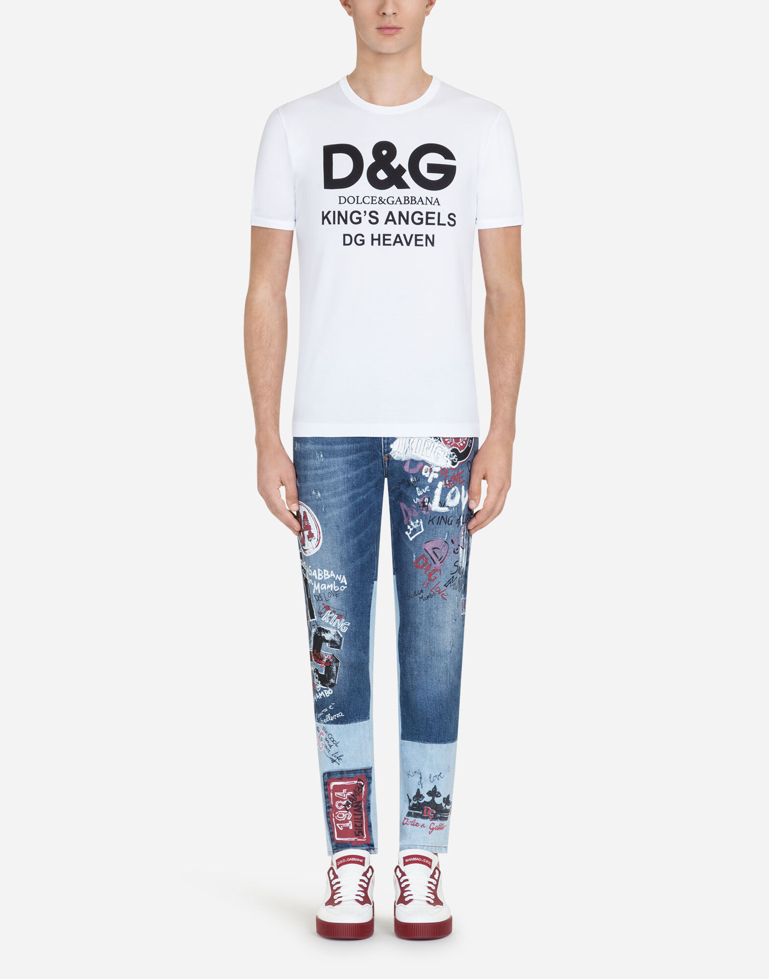 Tシャツ コットン D&Gプリント