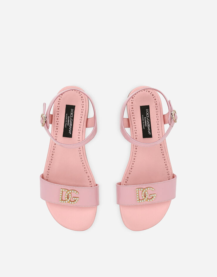 Dolce & Gabbana Patent leather sandals Pink D11048A1153