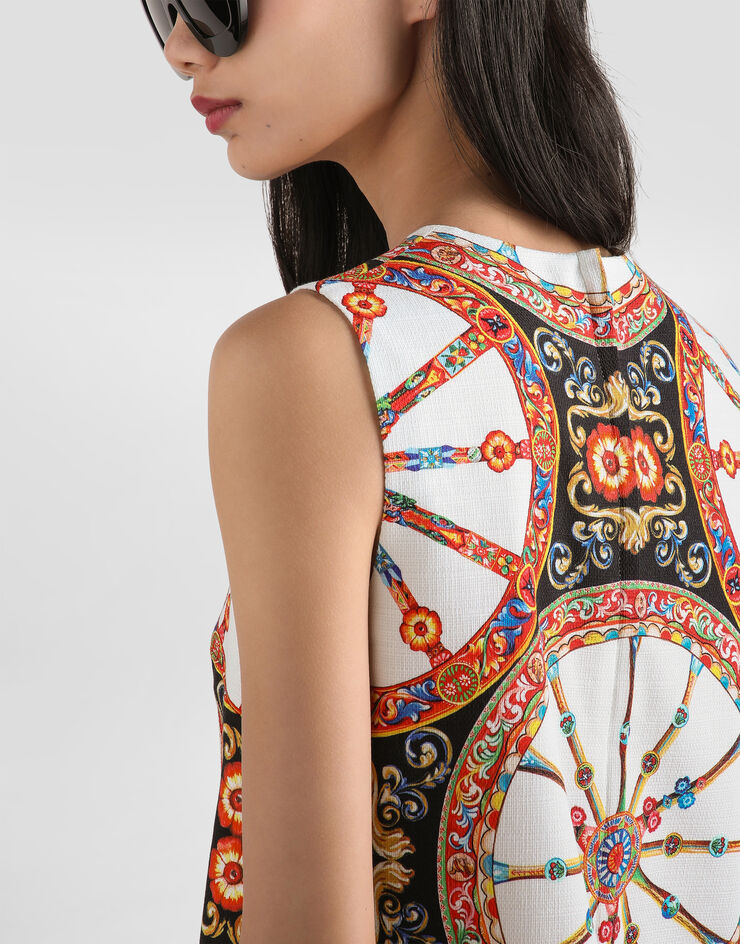 Dolce & Gabbana カレット プリント ファブリック トップ マルチカラー F7BZ0TGDDTD