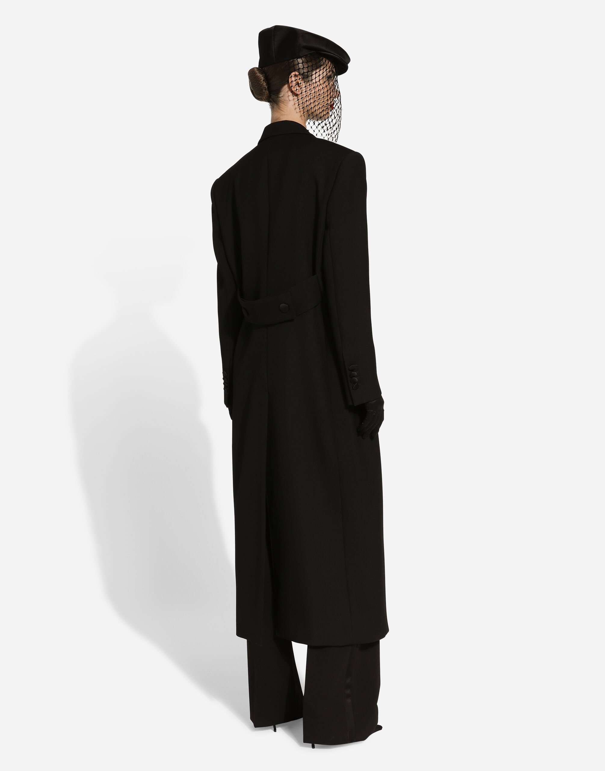 【送料&関税込】Dolce & Gabbana Double-breasted Coat Long double-breasted tuxedo coat in double wool gabardine in