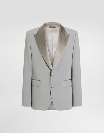 Dolce & Gabbana Sicilia light single-breasted micro-rib tuxedo jacket  G2XE6TFUBG3