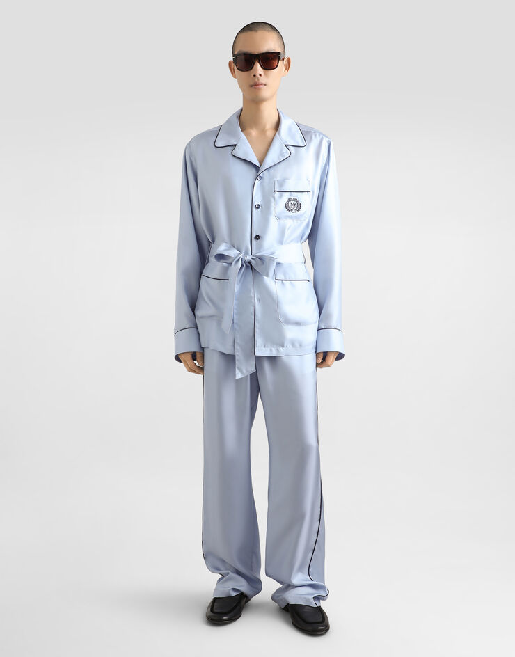 Dolce & Gabbana Silk twill trousers Azure GVRMAZFU10S