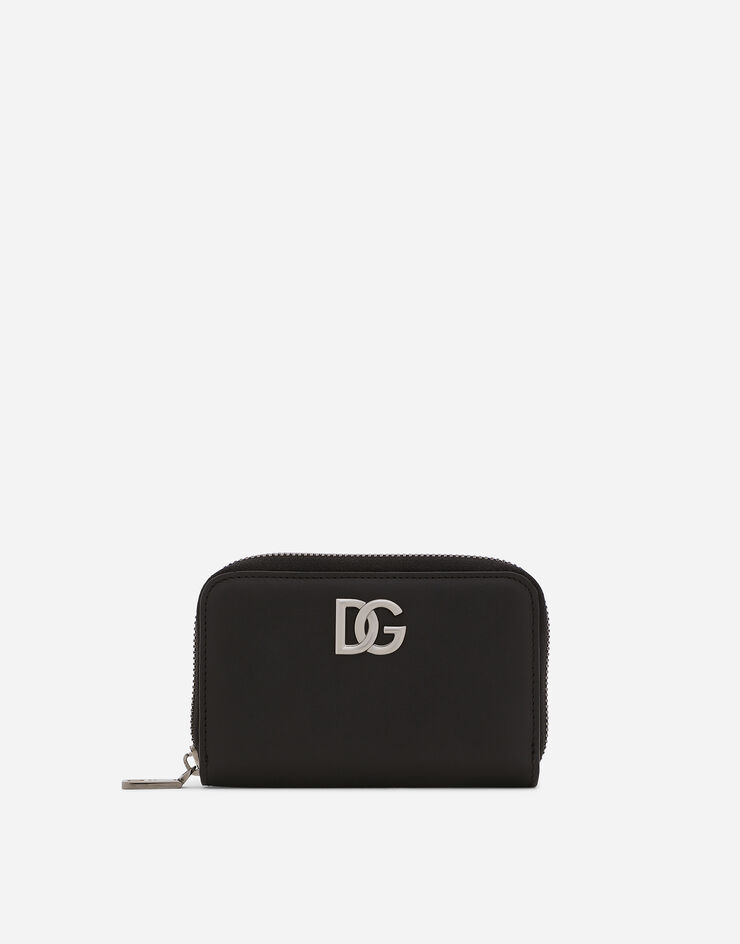 Dolce & Gabbana Calfskin nappa wallet with DG logo Black BP2522AW576