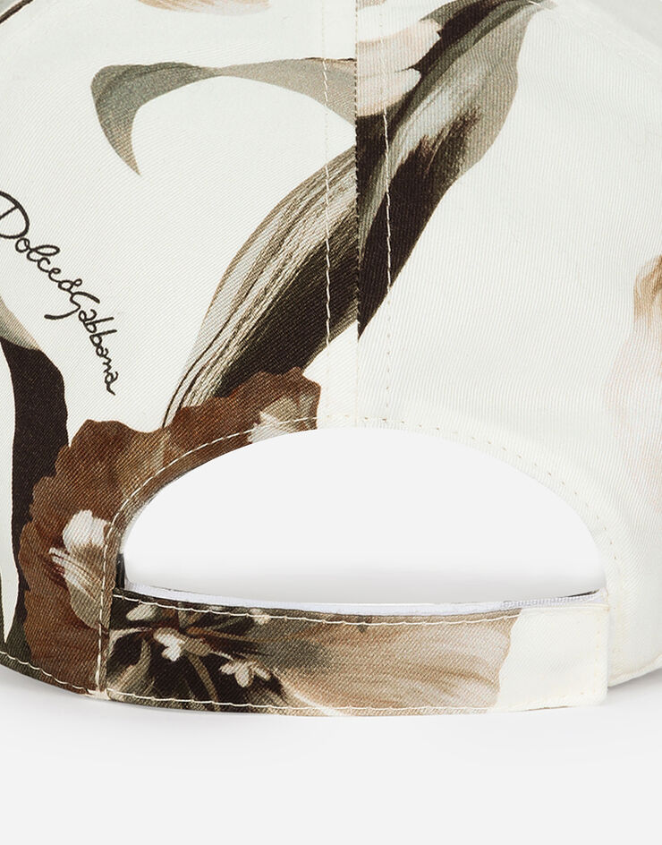 Dolce & Gabbana Gabardine baseball cap with tulip print Print GH764AFS6N5