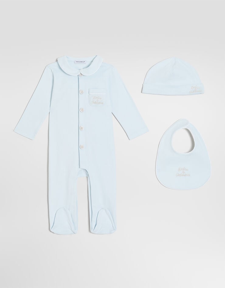 Dolce & Gabbana 3-piece interlock gift set with embroidery Dolce & Gabbana 3-piece interlock gift set with embroidery Grey L1JOCCG7PTB