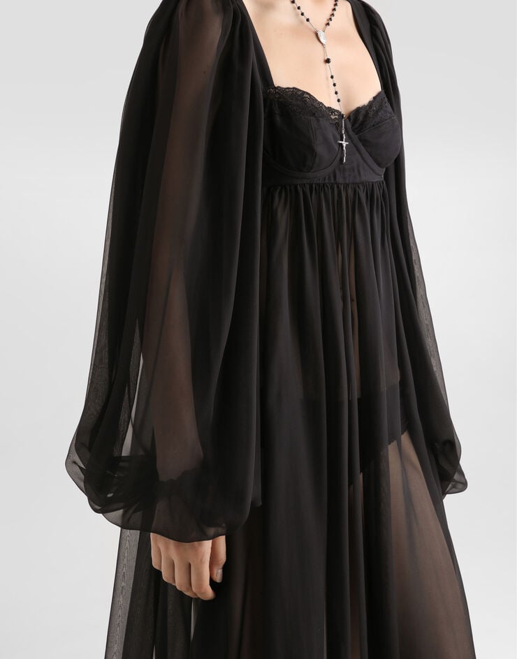 Dolce & Gabbana Chiffon dress Black F60GVTFU1AT