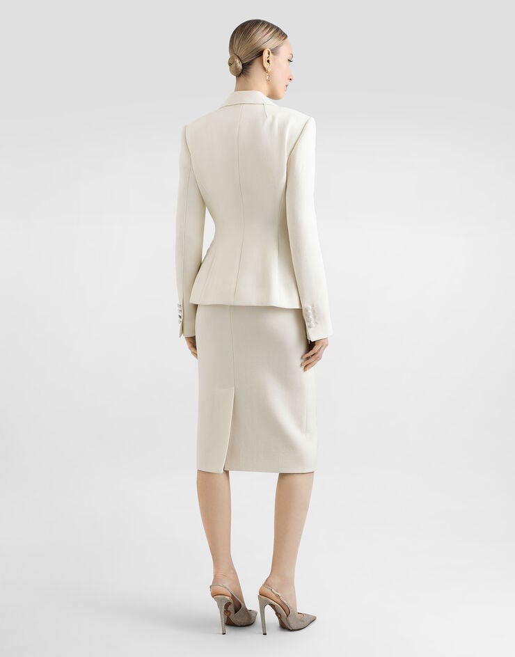 Dolce & Gabbana Dolce jacket in double crêpe White F26CHTFU207
