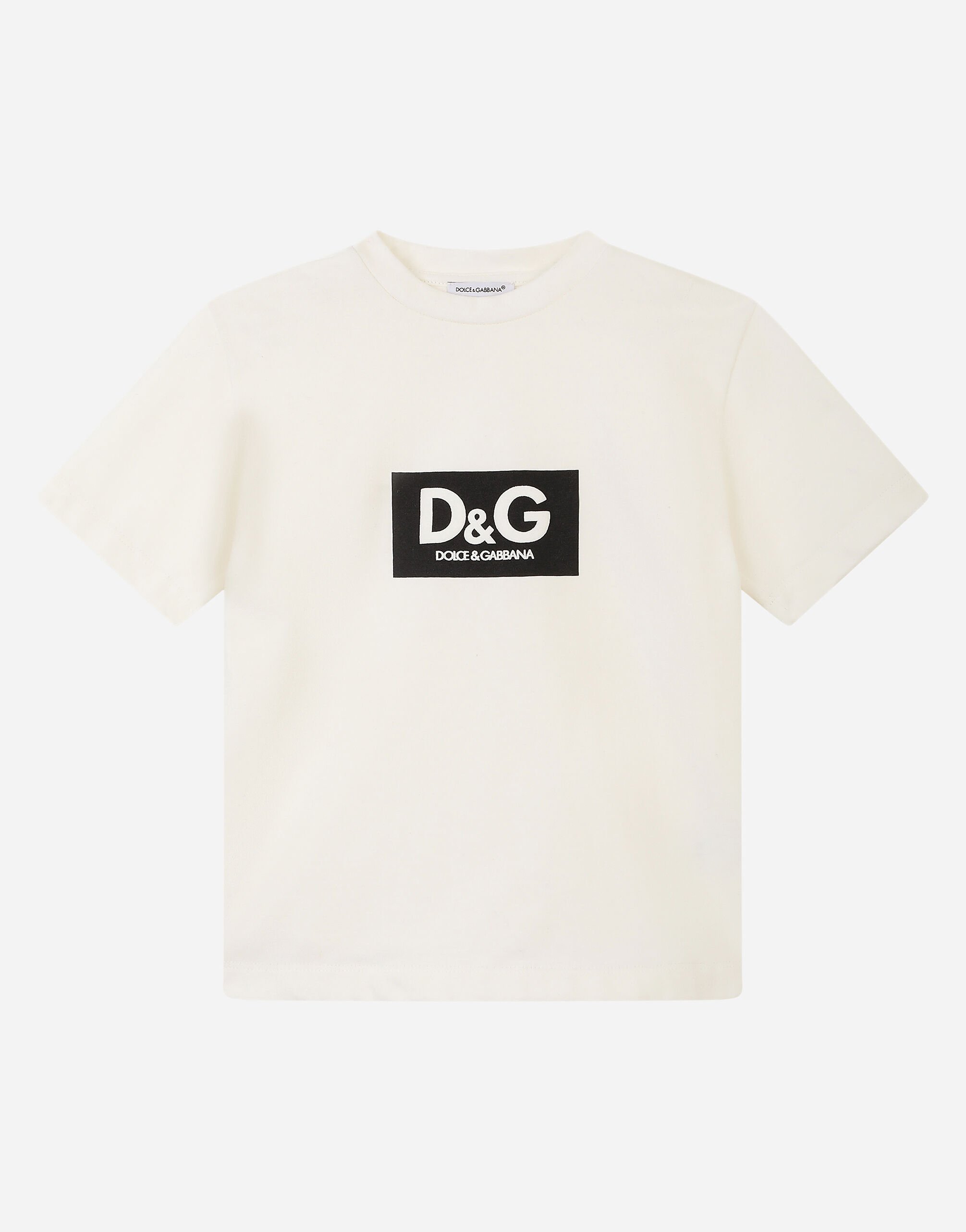 Dolce & Gabbana Interlock t-shirt with logo print Black L4JWDOG7CC9