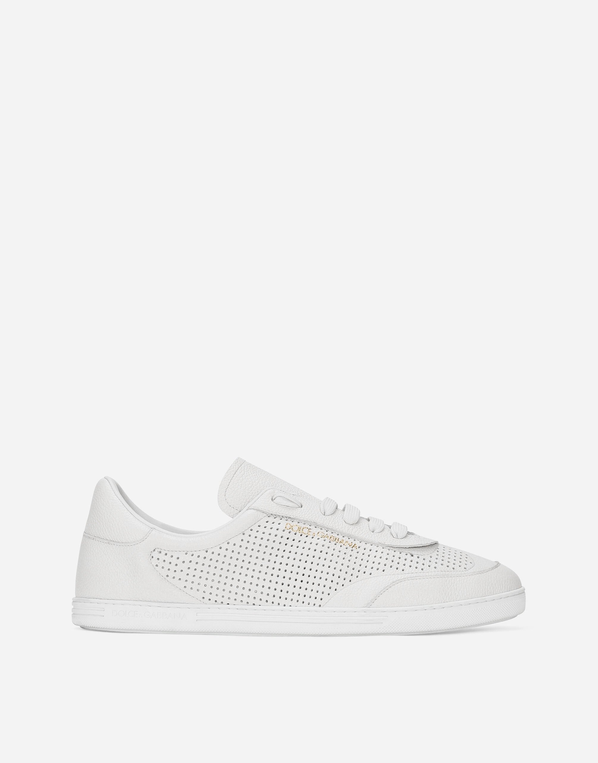 Perforated calfskin Saint Tropez sneakers in White for Men