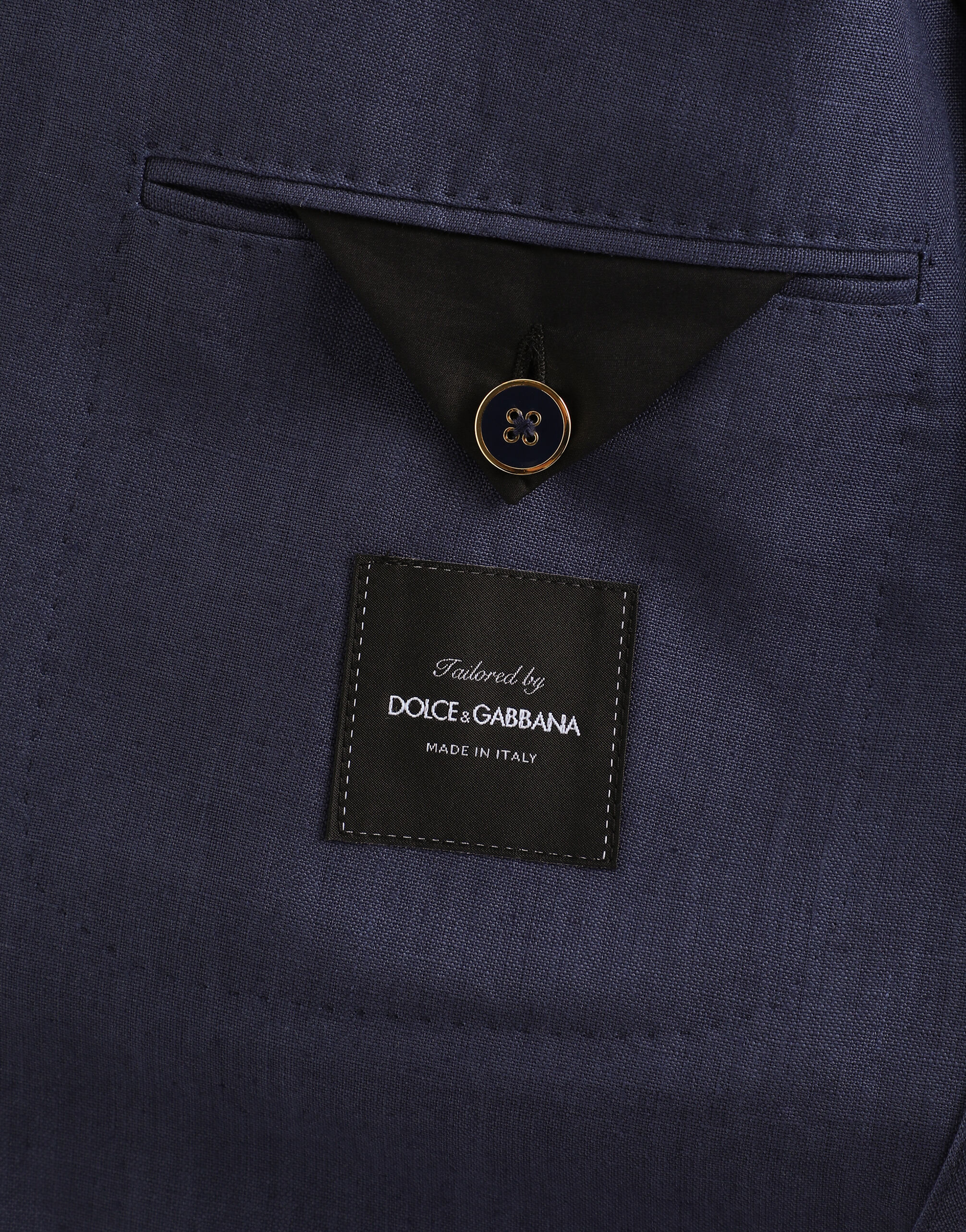 ブルーのメンズ Linen Sicilia-fit jacket | Dolce&Gabbana®