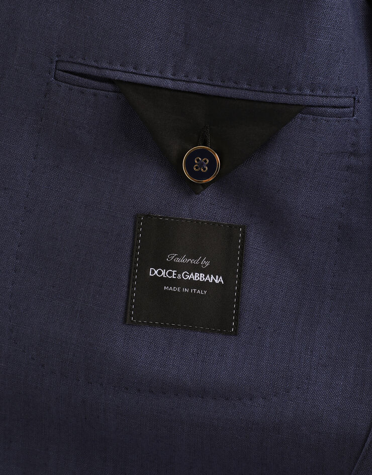 Dolce & Gabbana Linen Sicilia-fit jacket Blue G2QS6TGG862