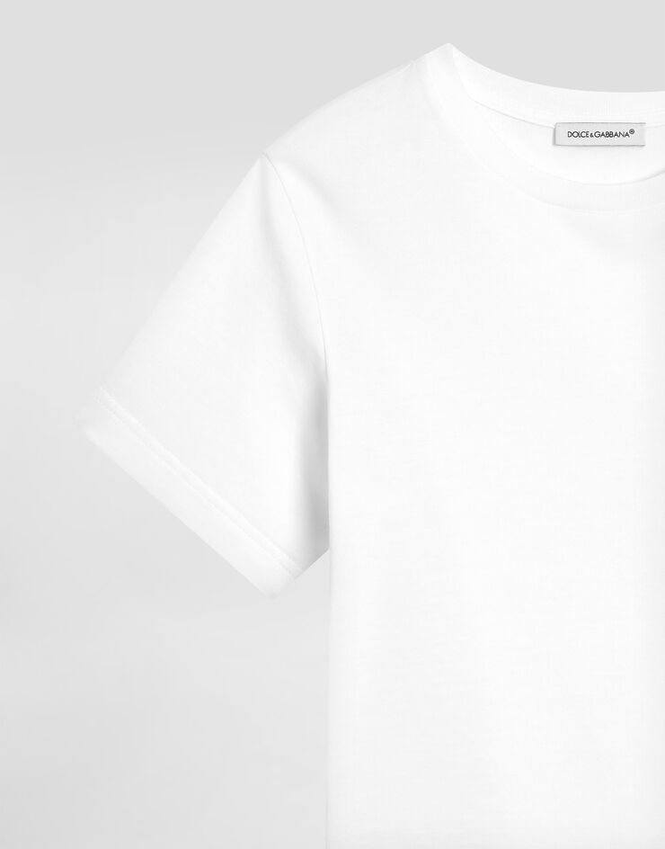 Dolce & Gabbana Jersey T-shirt with patch White L4JTHUG7O6O