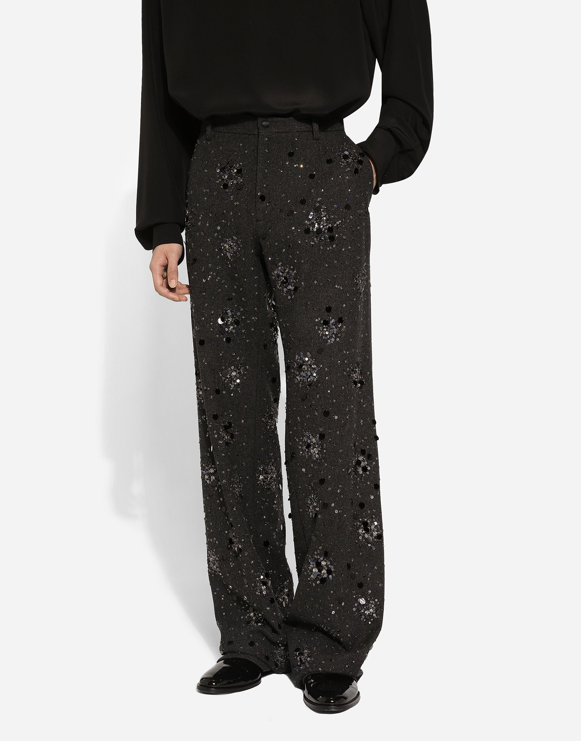 Classic embroidered pants in Multicolor for Men | Dolce&Gabbana® US