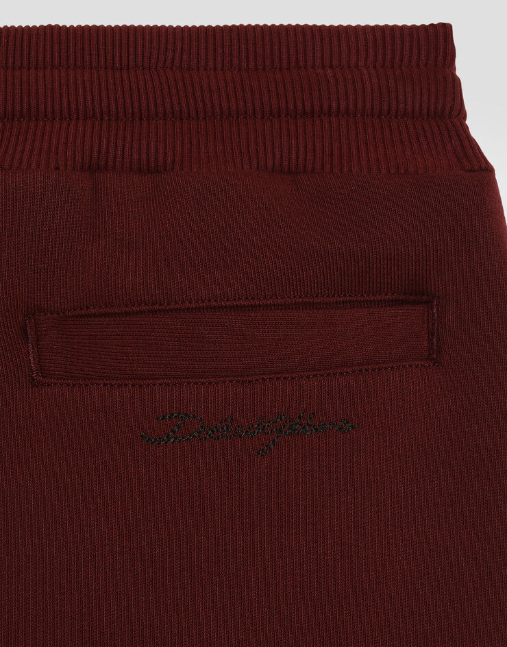 Dolce & Gabbana Fleece jogging trousers with logo Bordeaux L4JPWIG7QK0