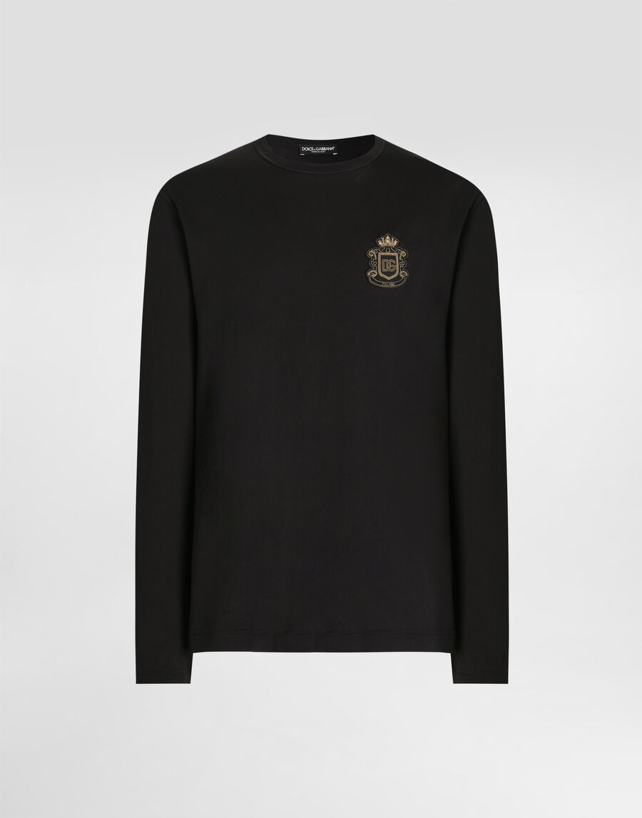 Cotton t-shirt with heraldic patch