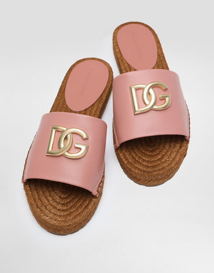 Dolce & Gabbana Nappa leather espadrille sliders Pink CE0124AX191