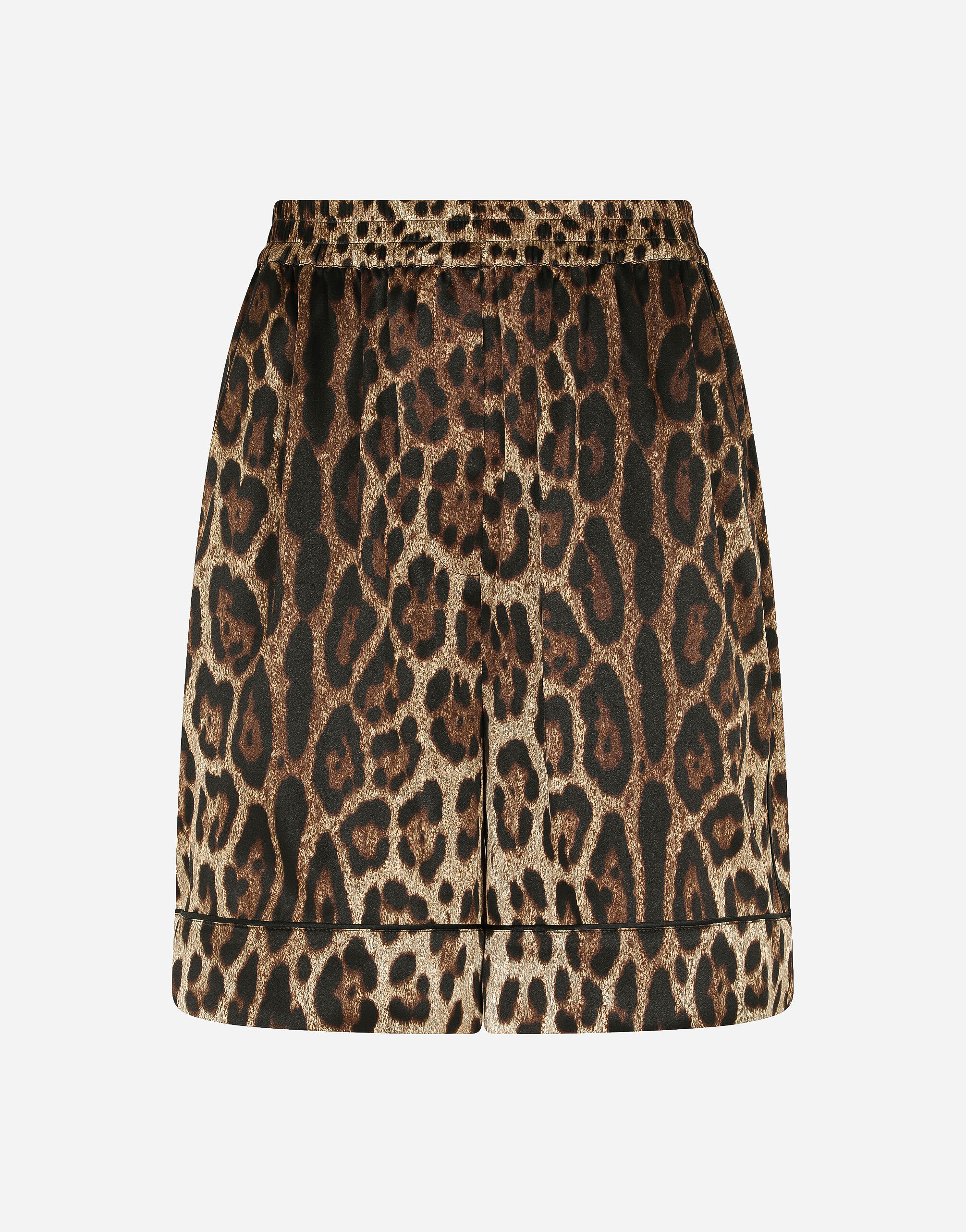 Silk shorts in Animal Print for Women | Dolce&Gabbana®