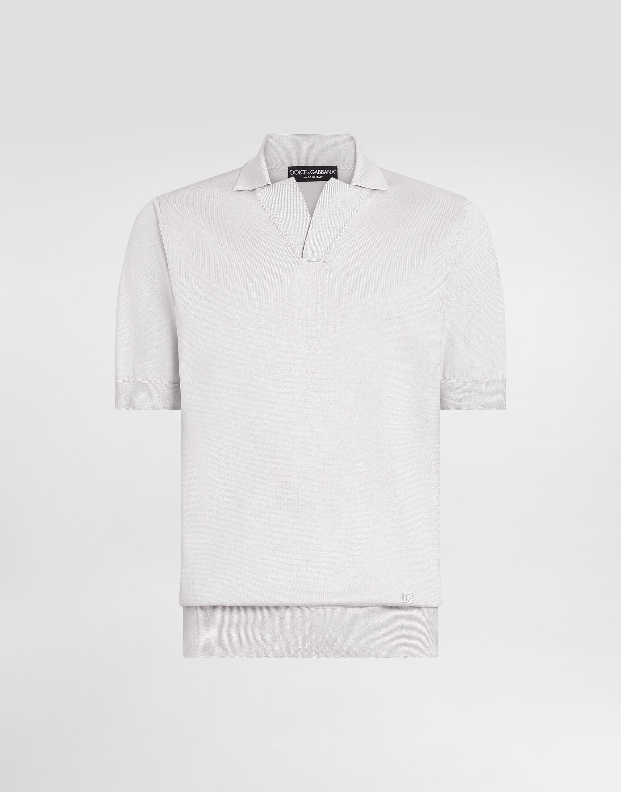 Greyのメンズ シルク ポロシャツ | Dolce&Gabbana®
