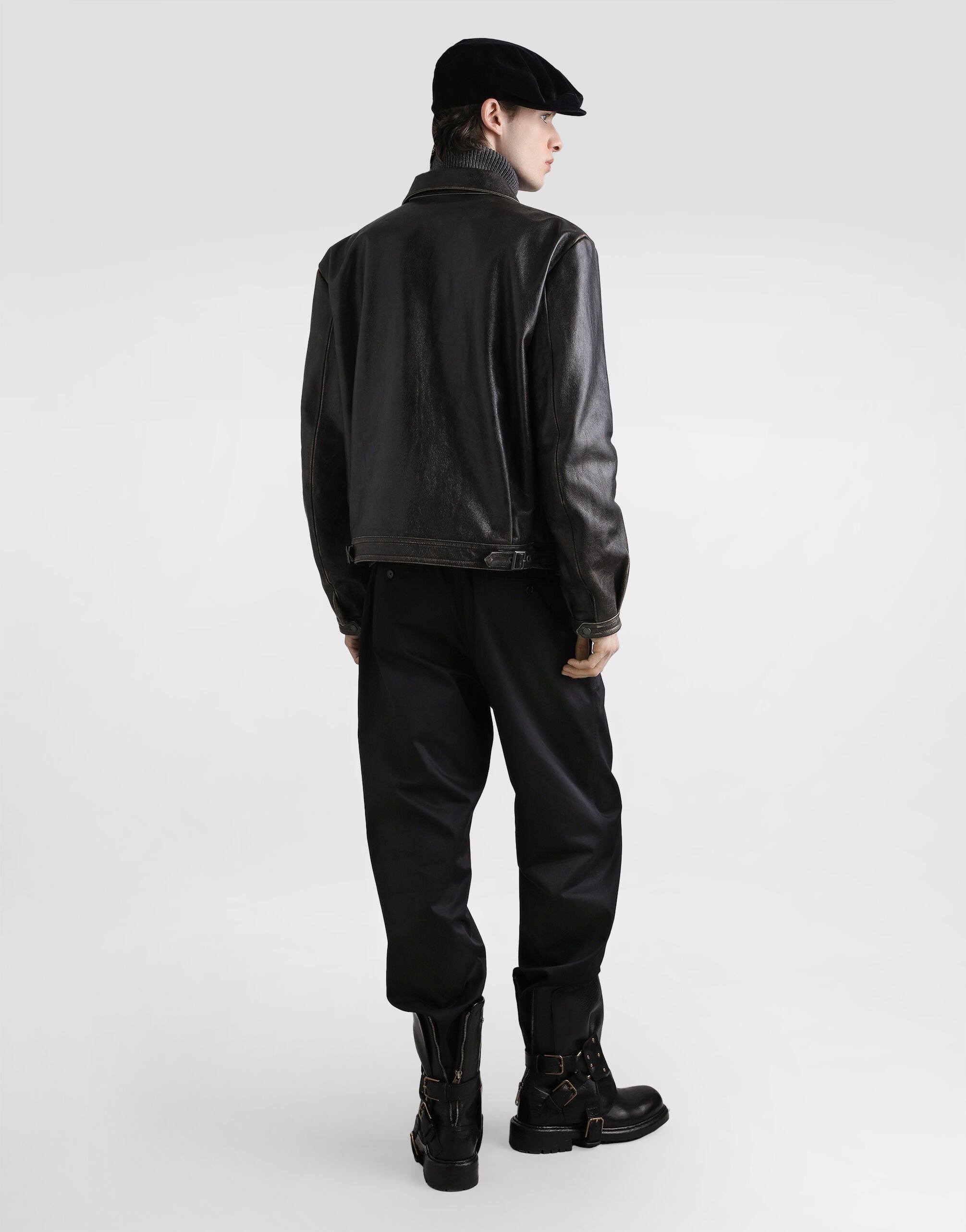 Wool turtleneck with embroidery in Grey for Men | Dolce&Gabbana®