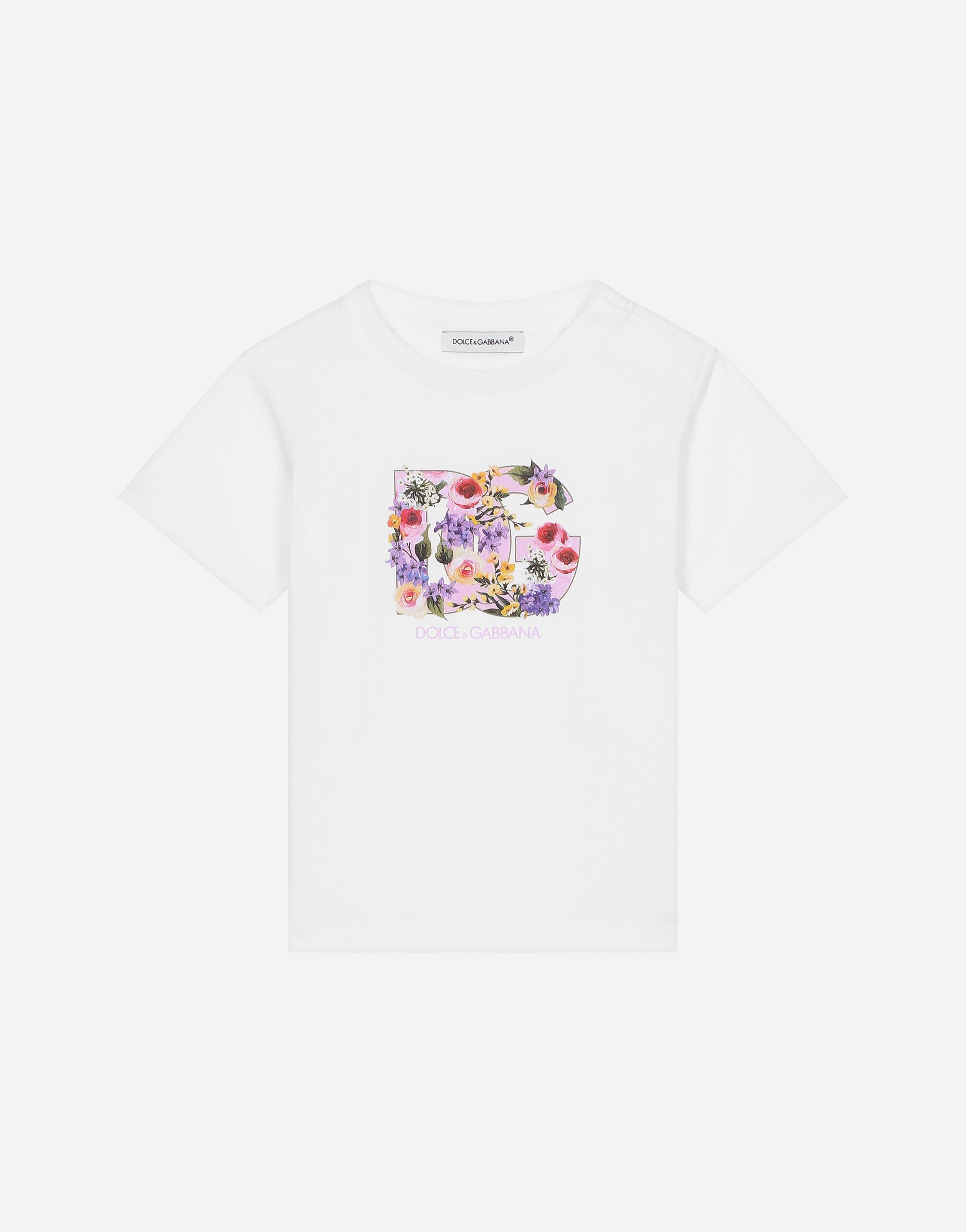 Dolce & Gabbana Camiseta de punto con estampado DG de flores Imprima L2JW9XHS7OJ