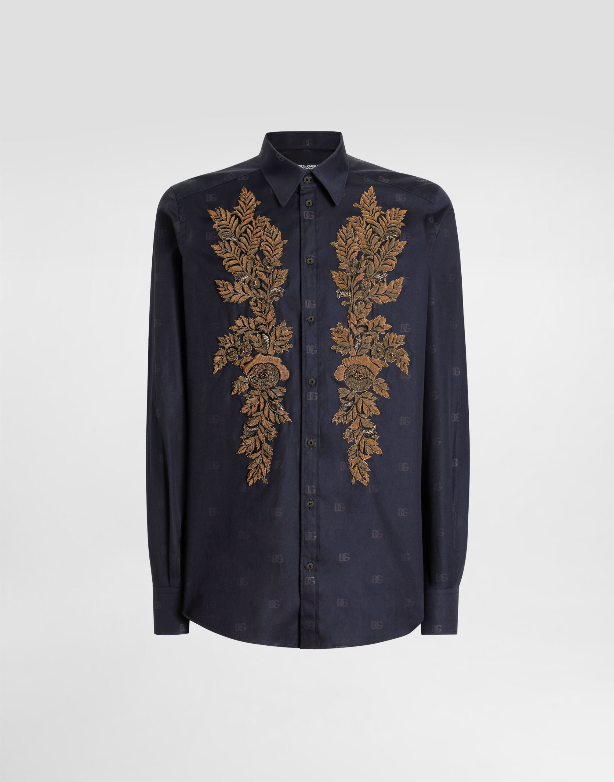 Logo-print martini poplin shirt in Multicolor for Men